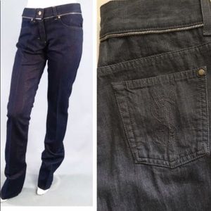 Yves Saint Laurent zippered jeans 6 YSL logo 🥀